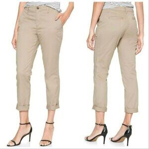 Gap Girlfriend Khaki Pants Womens 8 Beige Cotton Blend